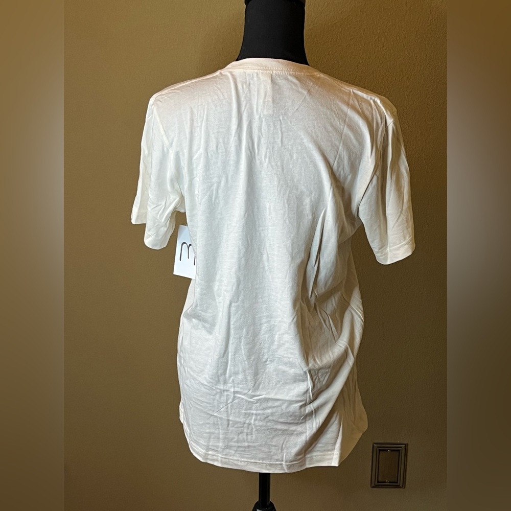 Fall Leopard floral VW Bus short sleeve T-shirt hippie boho brown beige NWT - Picture 8 of 10